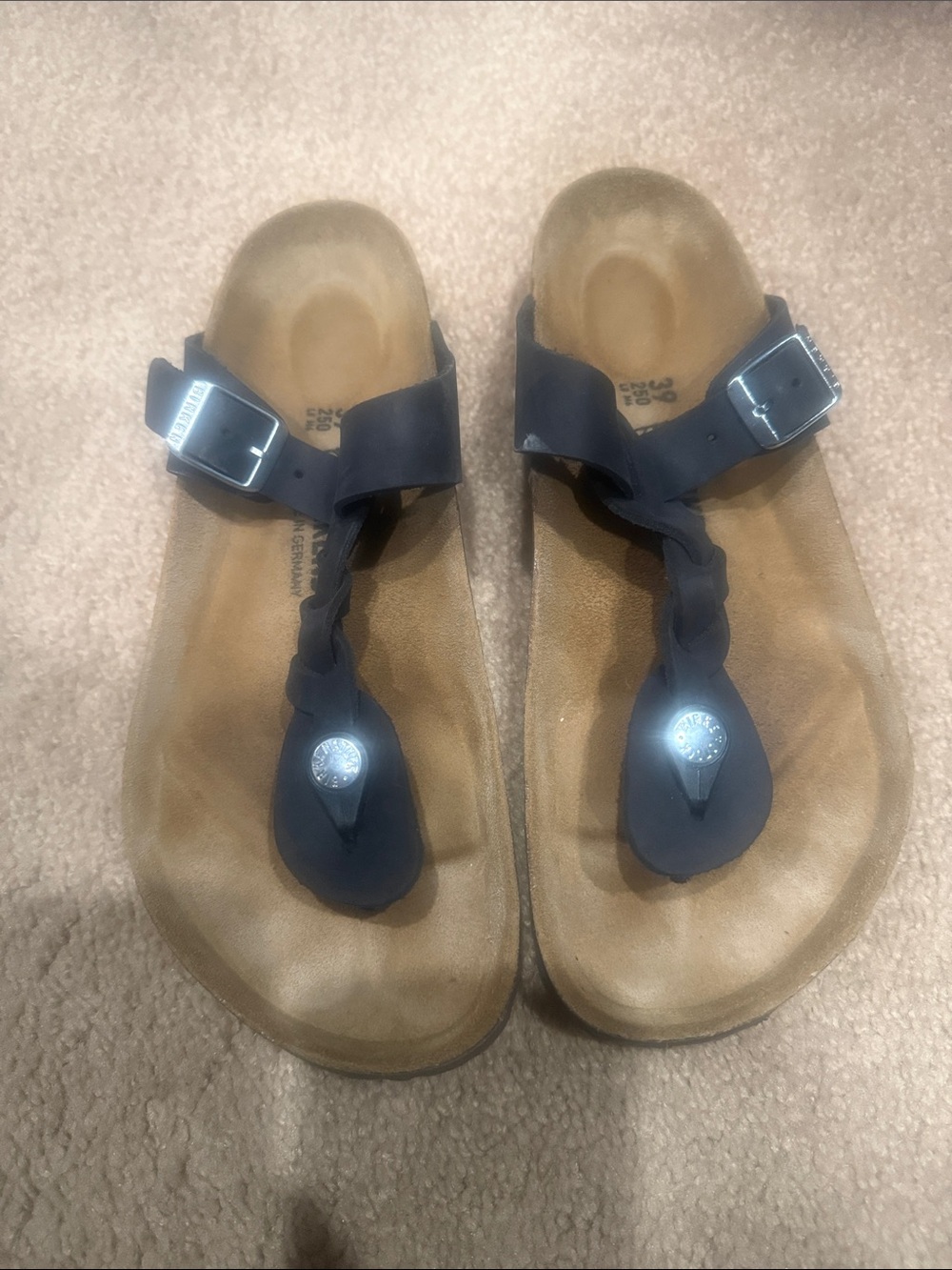 Nib Birkenstock gizeh braided in black size 39
